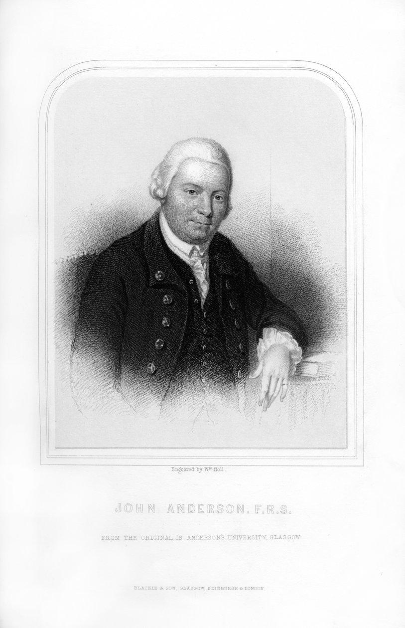 John Anderson, skotsk professor i naturfilosofi, 1870. av William Holl