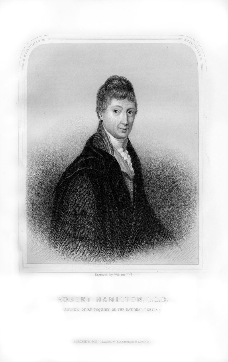 Robert Hamilton , skotsk økonom og matematiker, 1870. av William Holl