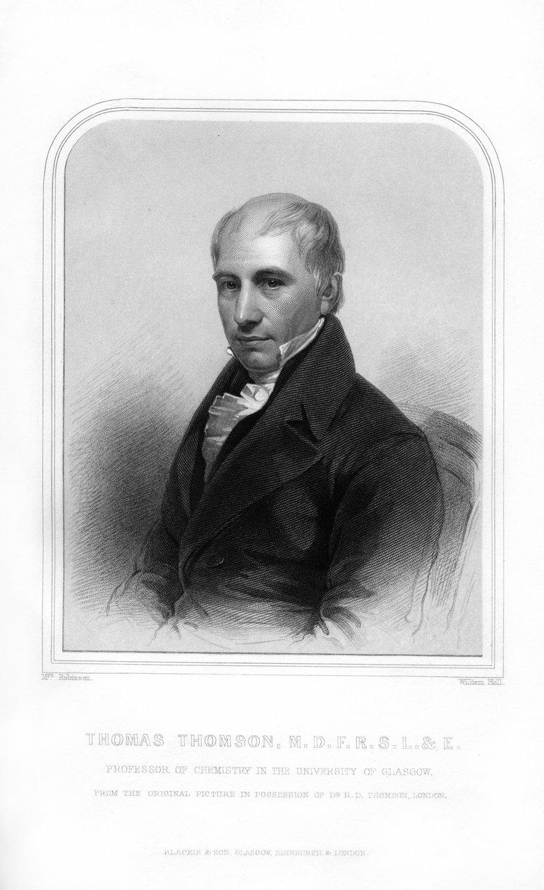 Thomas Thomson , skotsk kjemiker, 1870. av William Holl