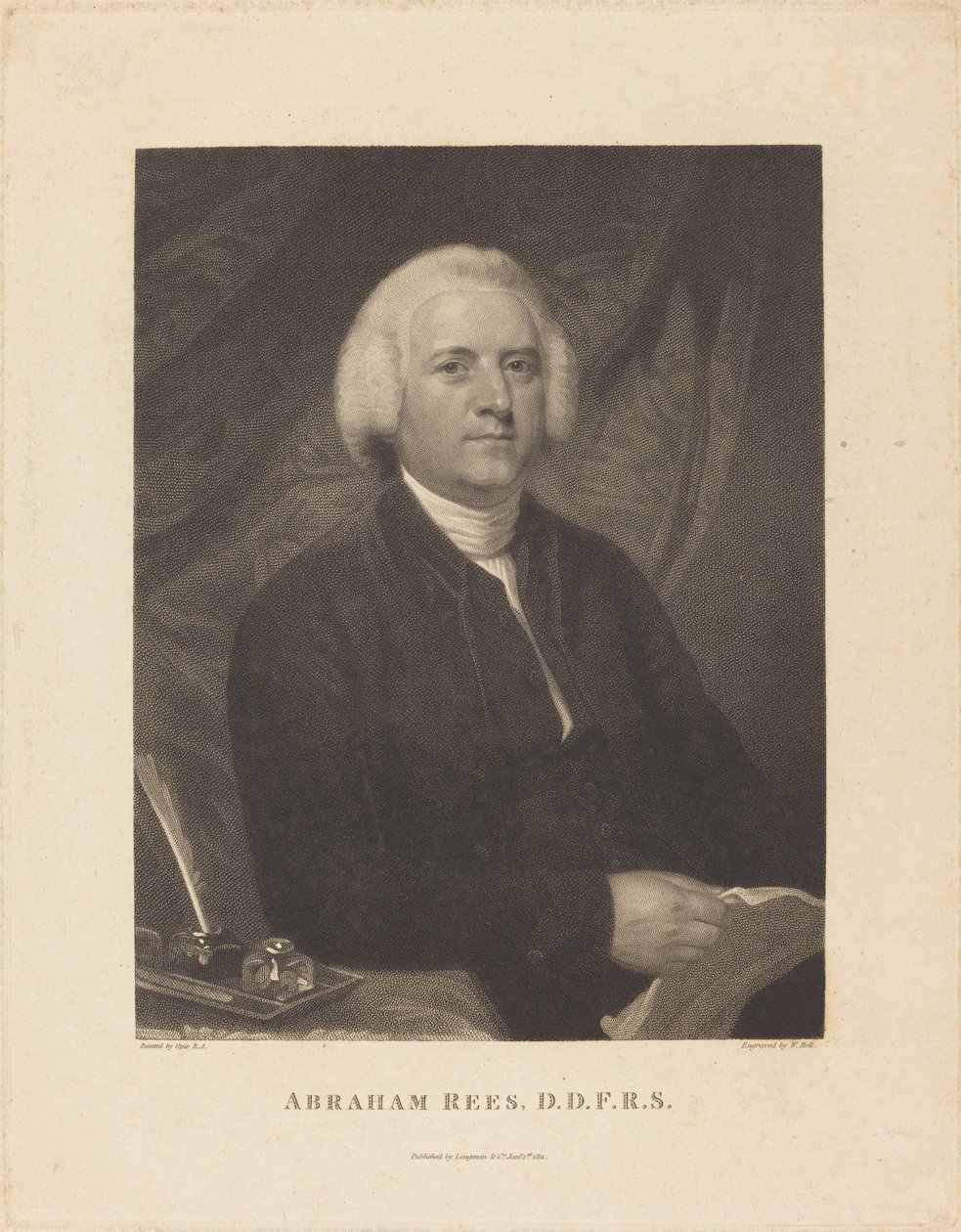 Abraham Rees av William Holl I after John Opie