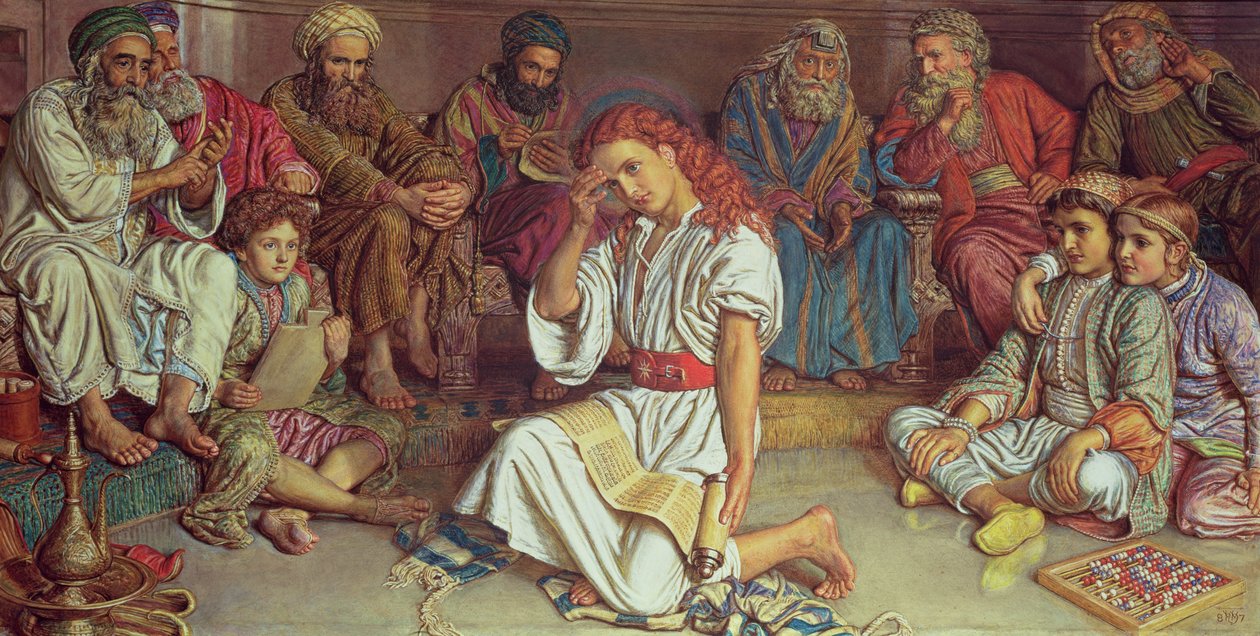 Kristus blant legene, 1887 (gouache) av William Holman Hunt