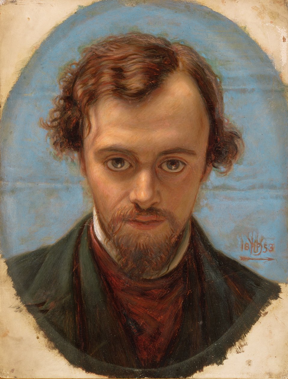 Portrett av Dante Gabriel Rossetti, 1853 av William Holman Hunt