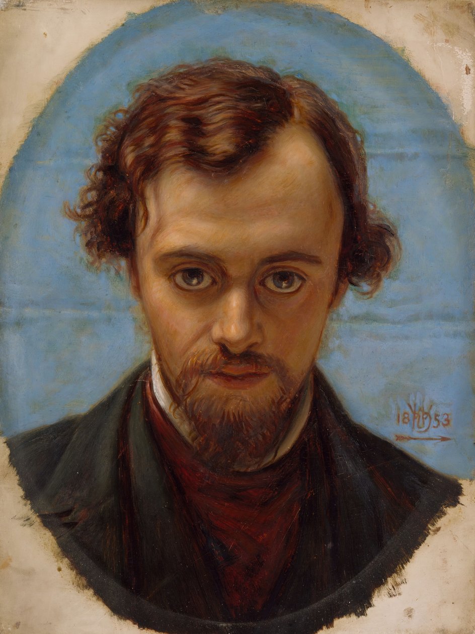 Portrett av Dante Gabriel Rossetti i en alder av 22 år, 1883. av William Holman Hunt