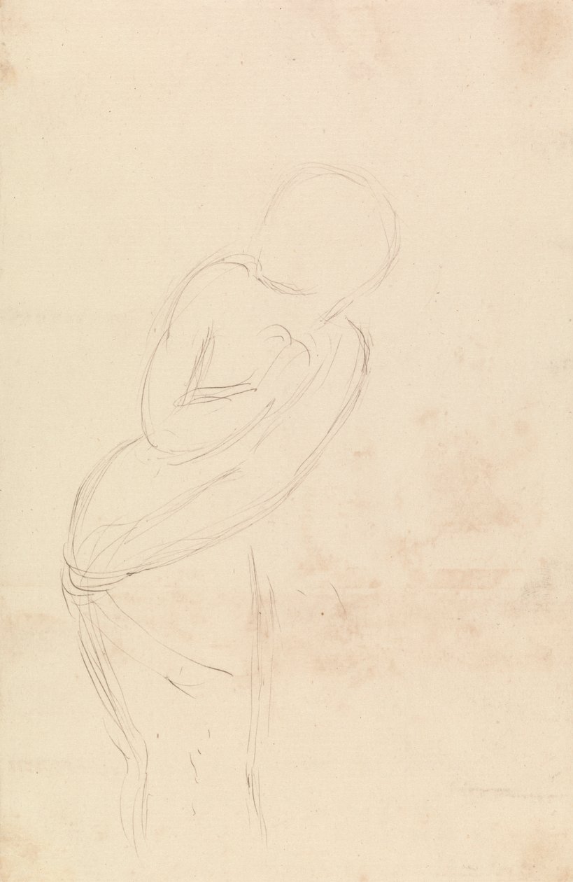 Sketch of a Woman (Studie for Isabella og potten med basilikum) av William Holman Hunt