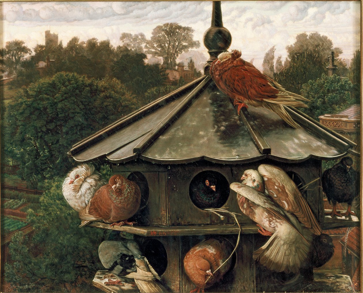 Festivalen i St Swithin The Dovecot, 1865-1866 av William Holman Hunt