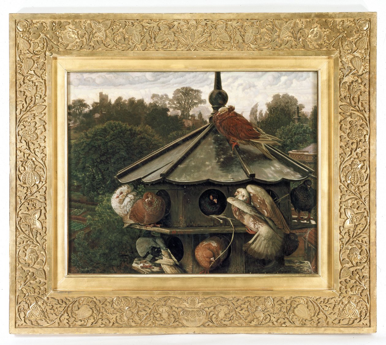 Festival of St. Swithin eller Dueslag, 1866-75 av William Holman Hunt