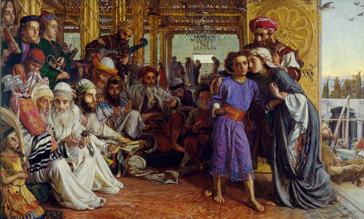 Funnet av Frelseren i templet, 1854-55. av William Holman Hunt