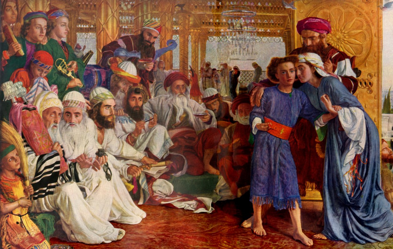 Funnet av Frelseren i tempelet beskåret, 1854-1855, 1936. av William Holman Hunt