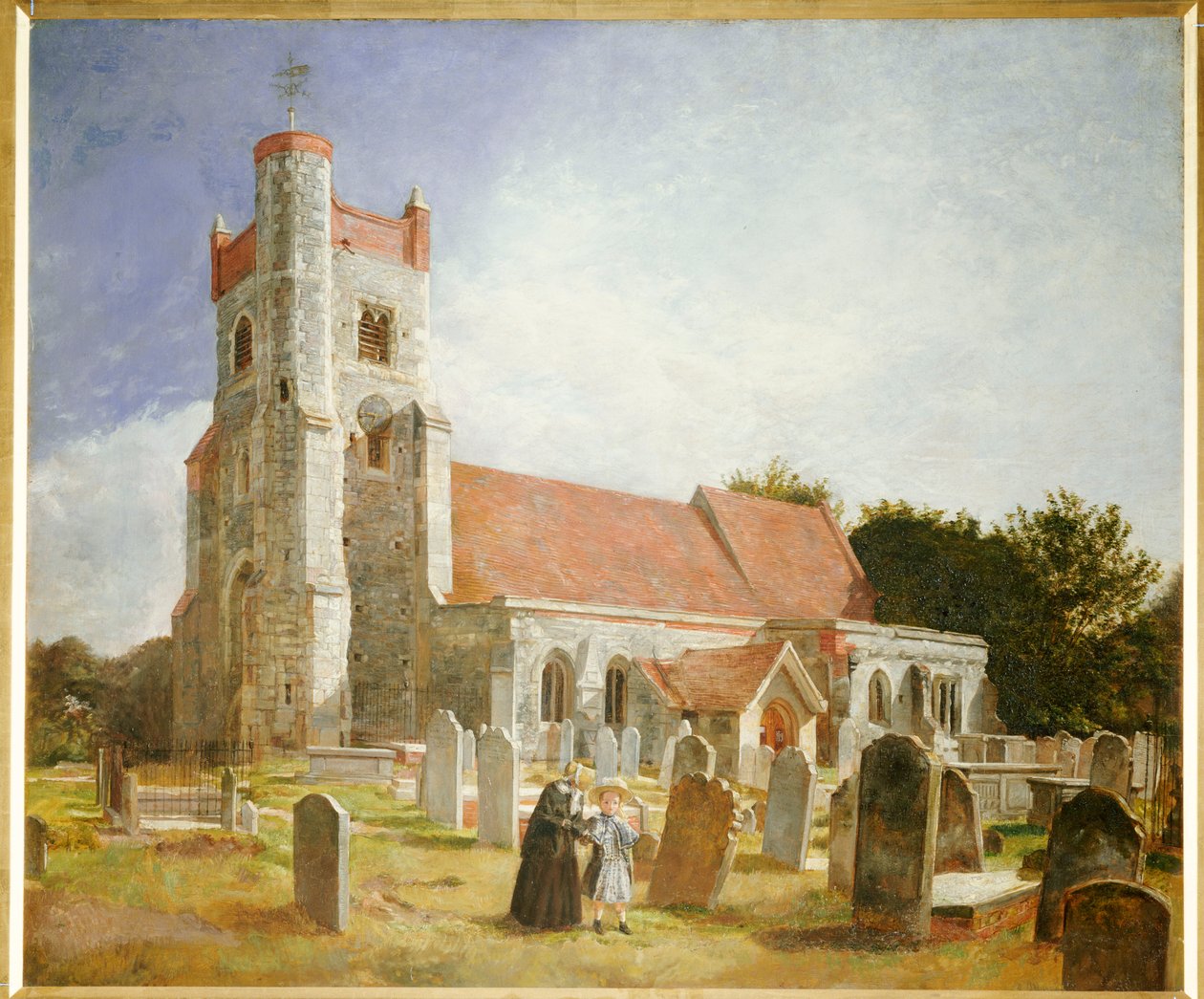 Den gamle kirke, Ewell, 1847 av William Holman Hunt
