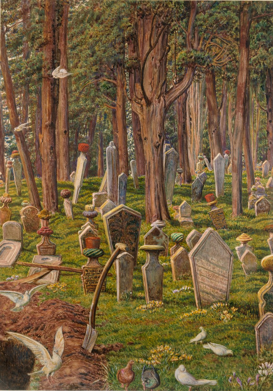 Den sovende byen: kirkegården i Pera, Konstantinopel, 1856-1888 av William Holman Hunt