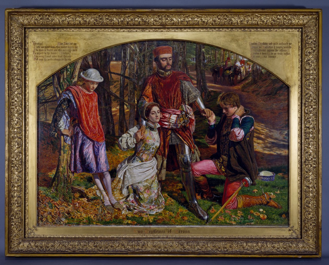 Valentine reddet Sylvia fra Proteus, 1851 av William Holman Hunt