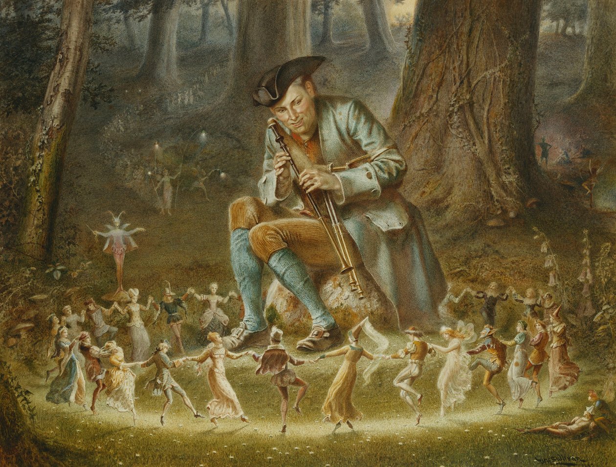 The Bewitched Piper, 1882 av William Holmes Sullivan