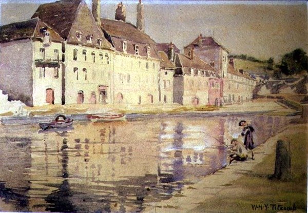 Quimperle (akvarell på papir) av William Holt Yates Titcomb