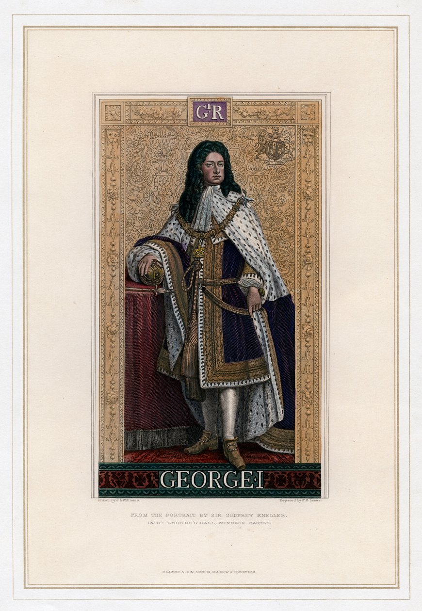 George I, konge av Storbritannia av William Home Lizars