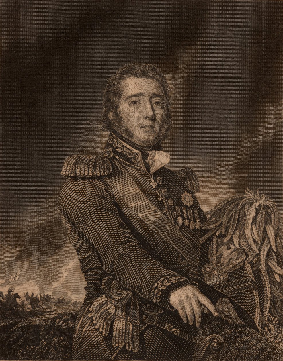 Portrett av Gregor MacGregor 1786-1845, 1822. av William Home Lizars