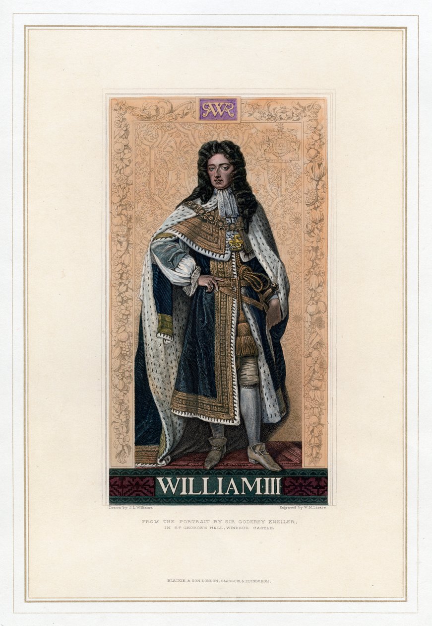 William III, konge av England, Skottland og Irland. av William Home Lizars