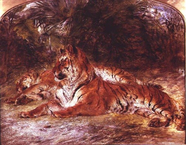 Tigre (olje om bord) av William Huggins