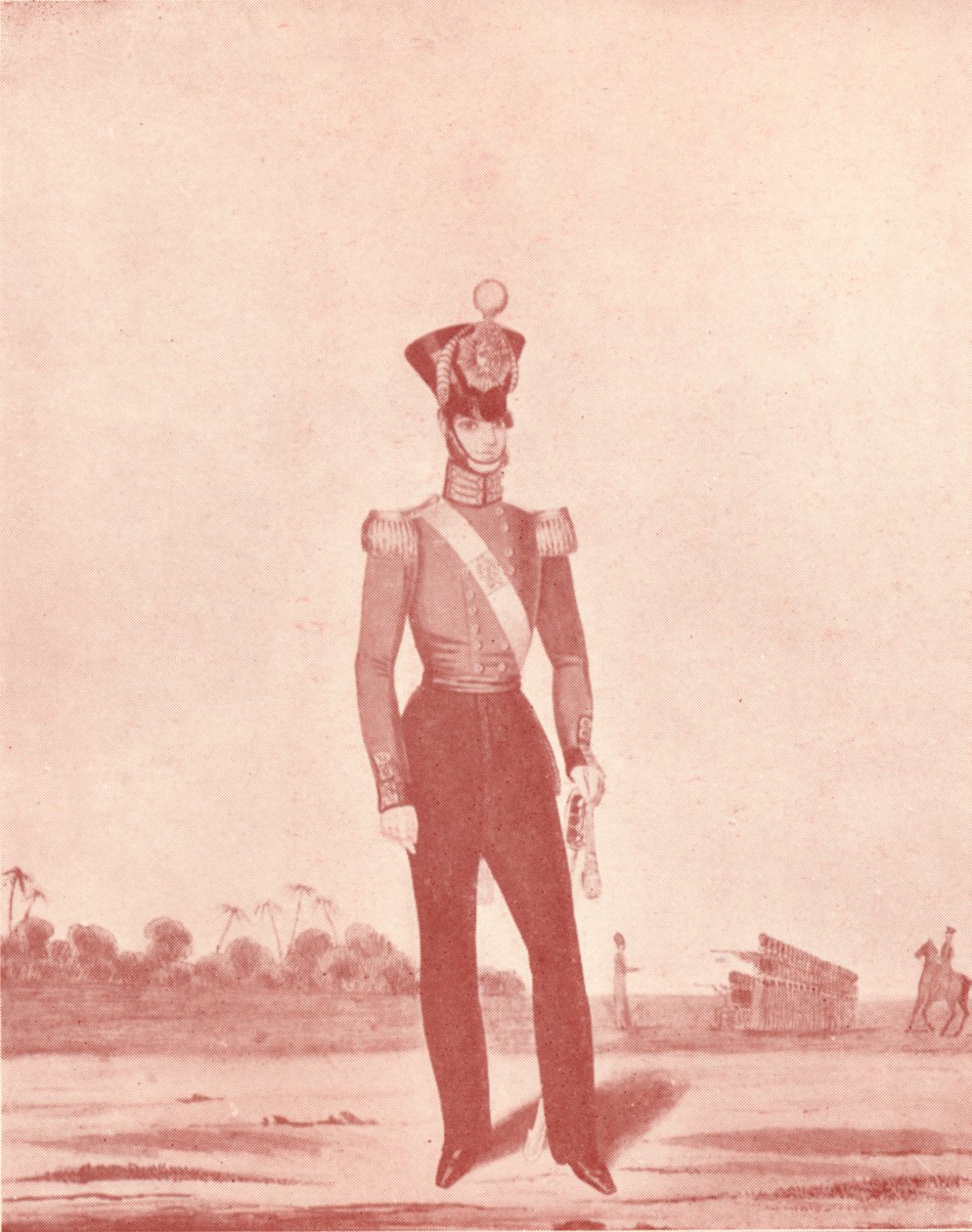 Offiserer for Madras Army Infantry on the Line, c1837-1843, 1909 av William Hunsley