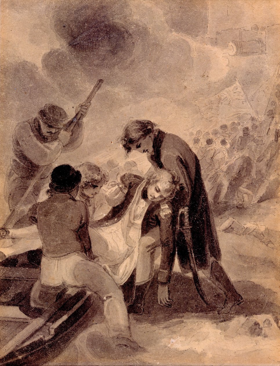 Affair of Teneriffe, 1808 (wc på papir) av William I Bromley