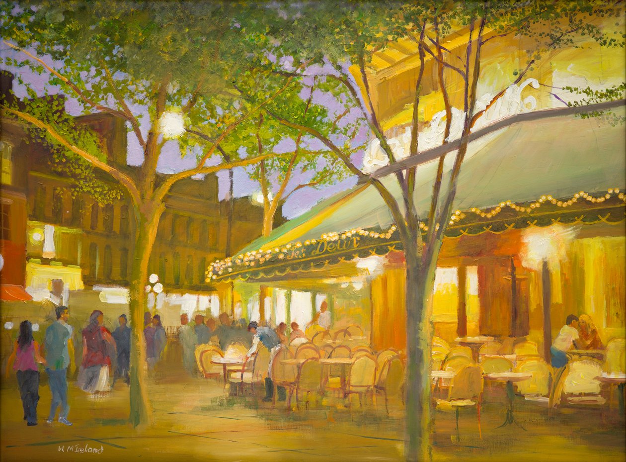 Paris om våren (olje om bord) av William Ireland