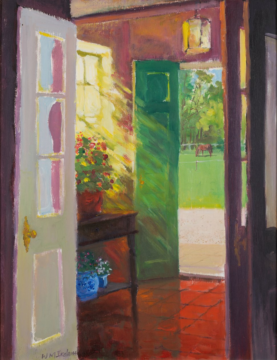 The Paddock, 2001 (olje om bord) av William Ireland