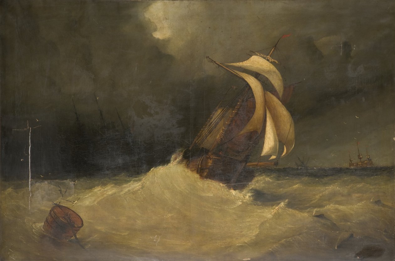 Seapiece (olje på lerret) av William J. Leatham