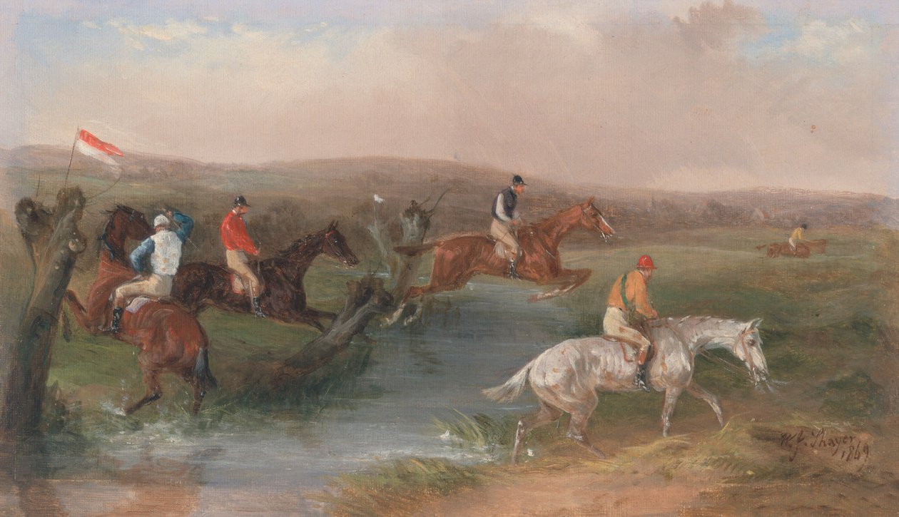 Steeplechasing: The Brook av William J. Shayer