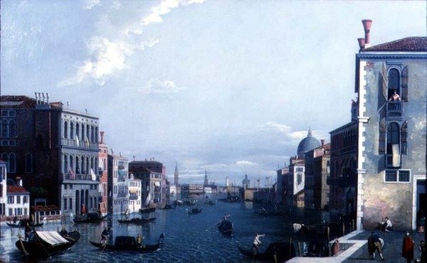 Canal Grande ser mot Dogana og Dogepalasset av William James