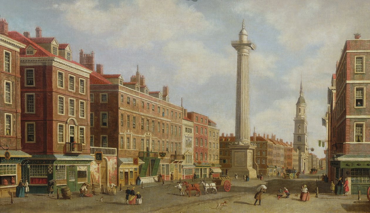 Utsikt over monumentet, ca. 1770 av William James