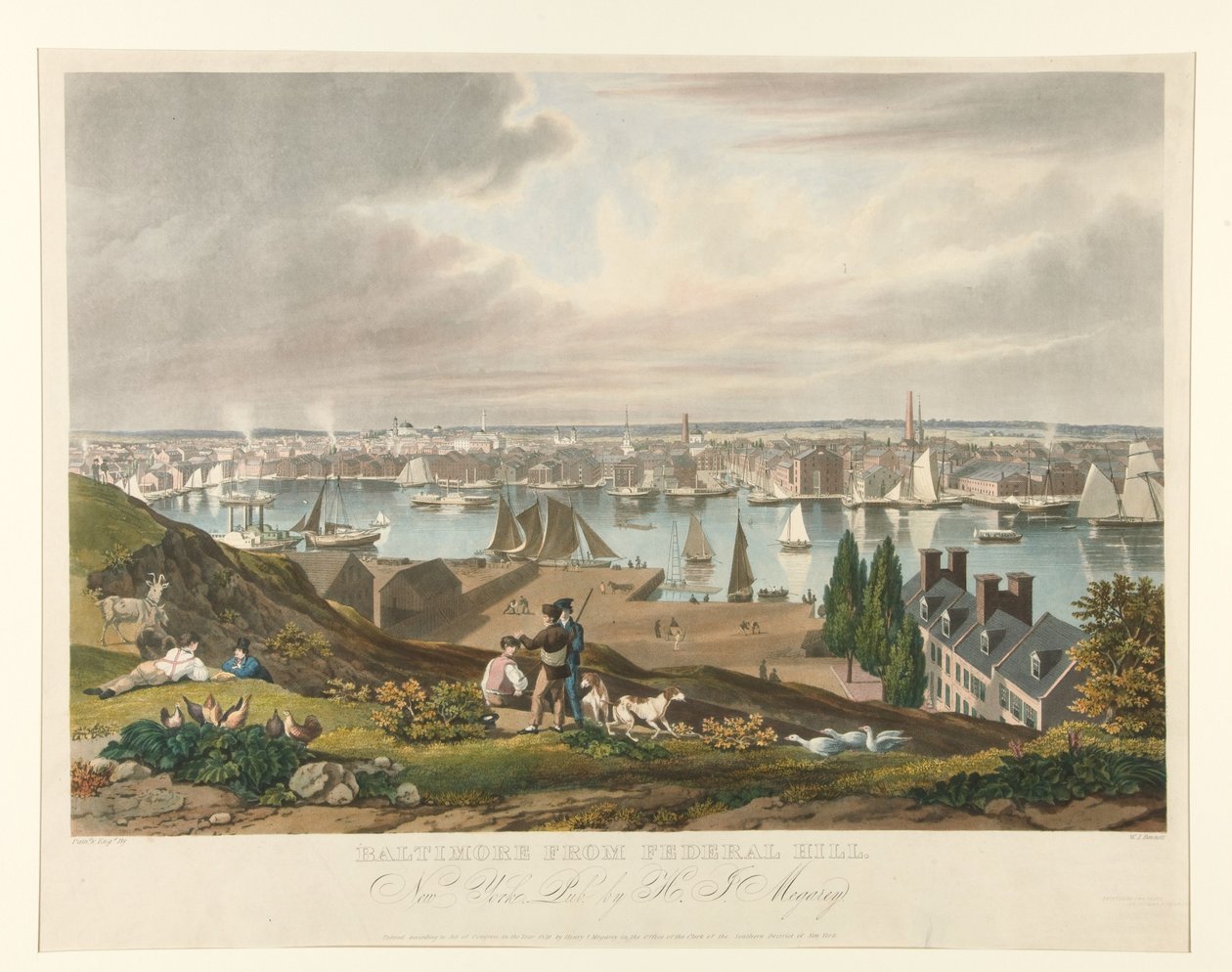 Baltimore sett fra Federal Hill av William James Bennett