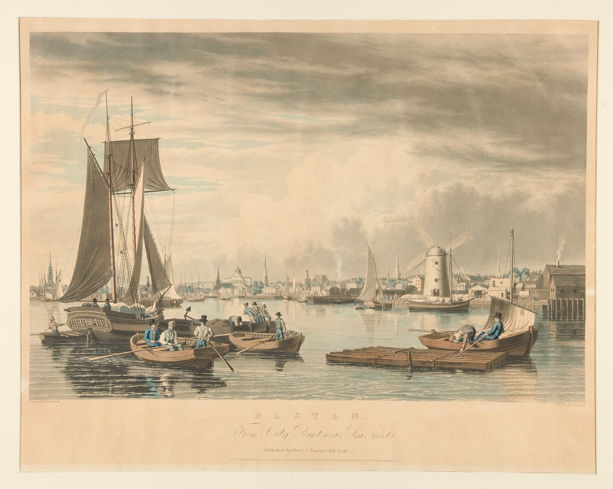 Boston / Fra City Point nær Sea Street av William James Bennett