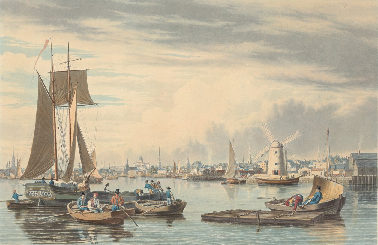 Boston: Fra City Point nær Sea Street. av William James Bennett