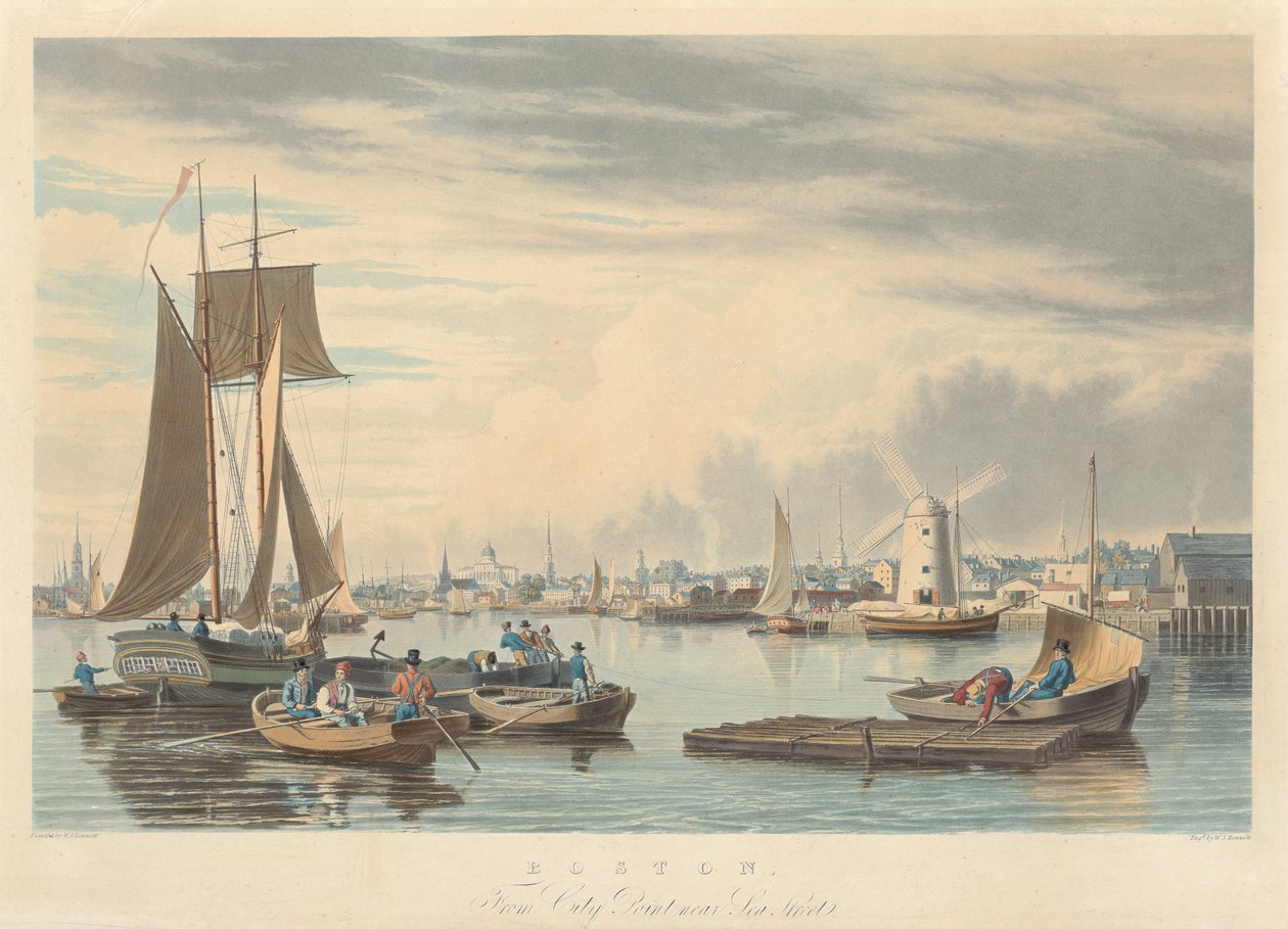 Boston: Fra City Point nær Sea Street av William James Bennett