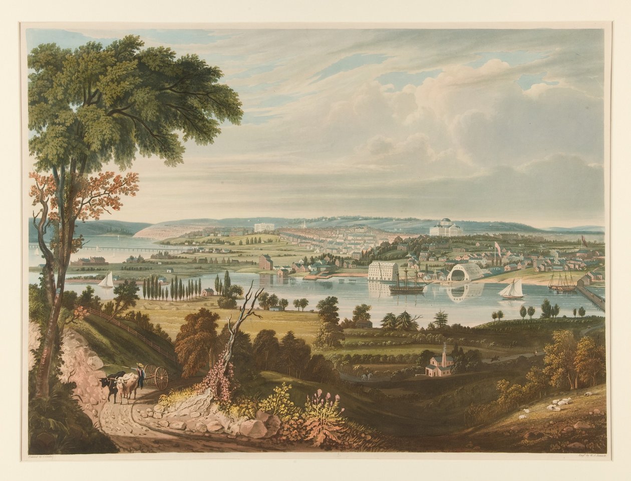 Washington sett fra andre siden av marineverftet av William James Bennett