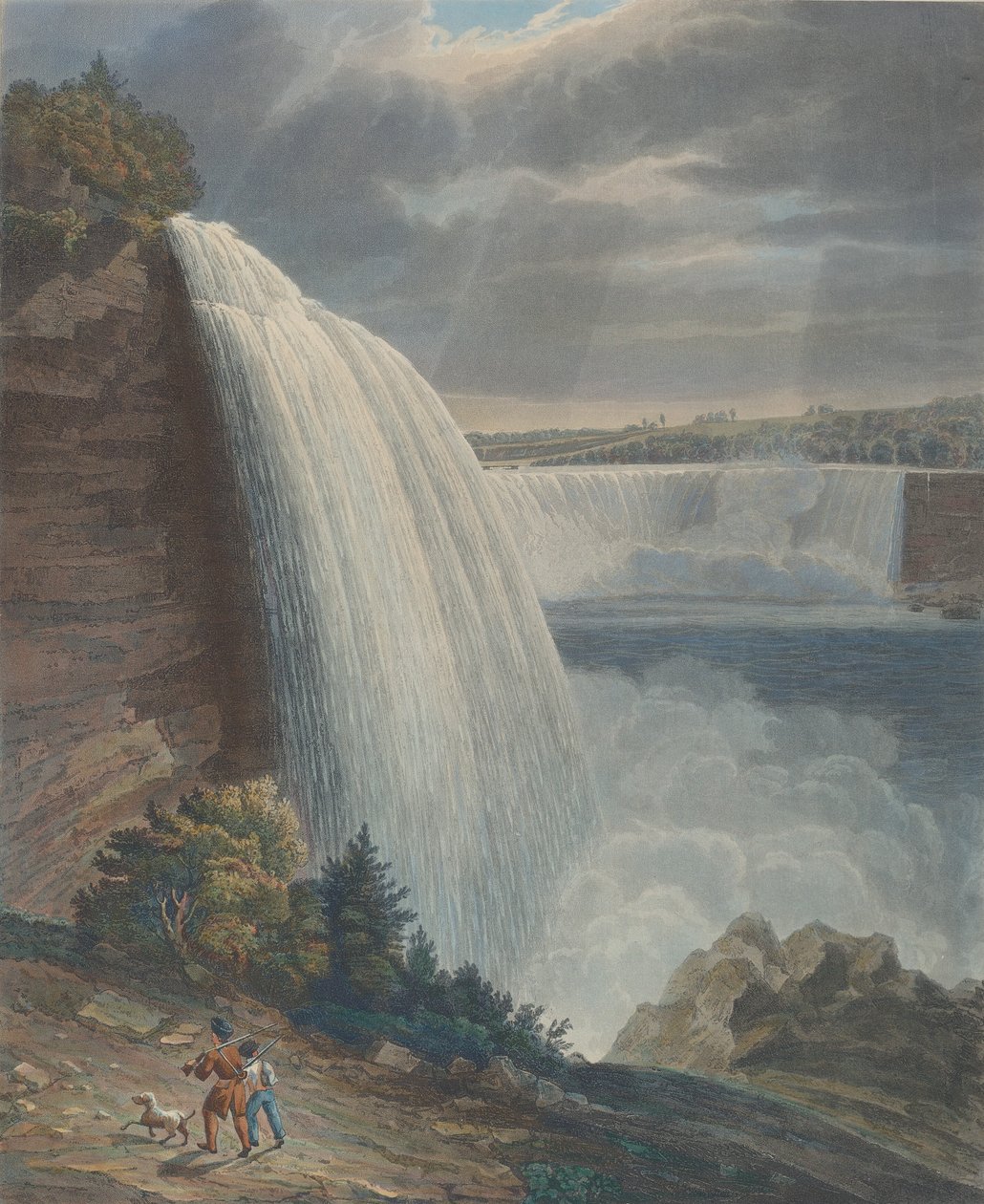 Niagara Falls fra Foot of Staircase, 1829. av William James Bennett