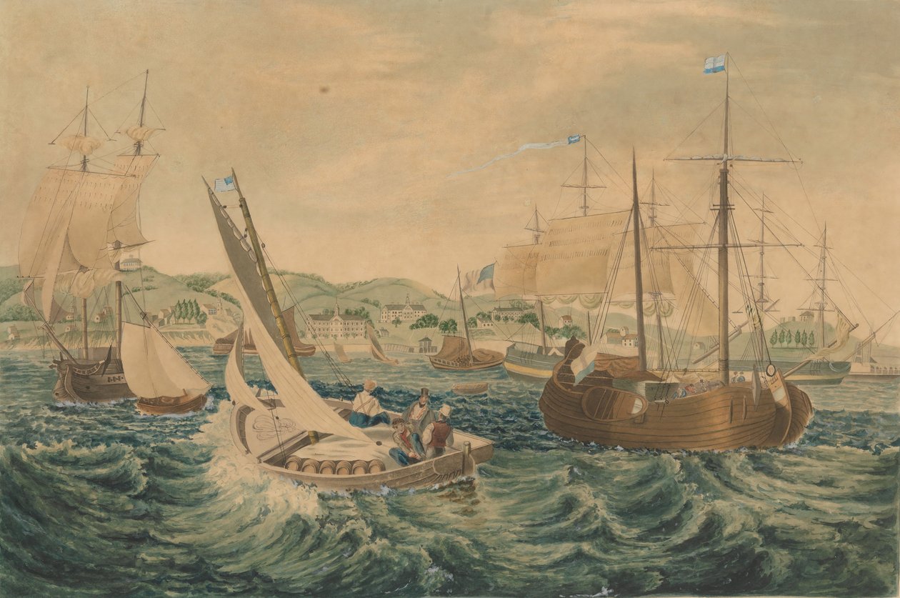 Karantene, Staten Island, 1833. av William James Bennett