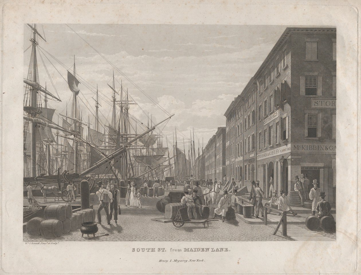 South St. fra Maiden Lane, 1834. av William James Bennett