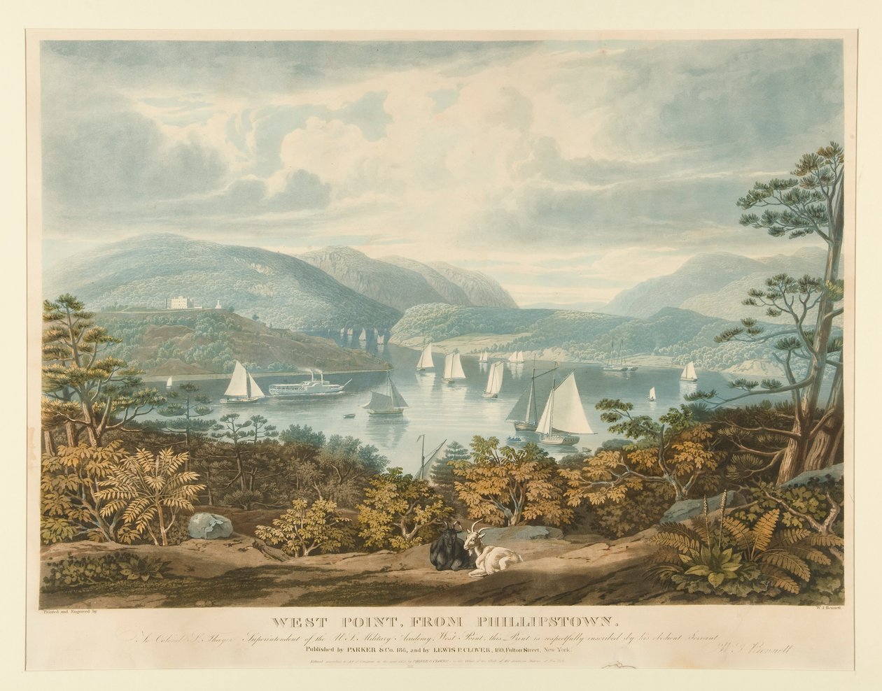 West Point, fra Phillipstown av William James Bennett