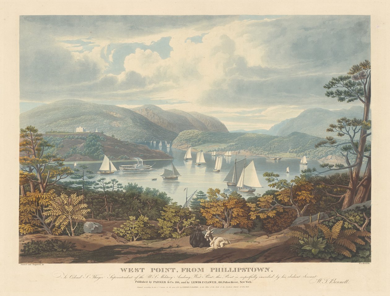 West Point, fra Phillipstown av William James Bennett