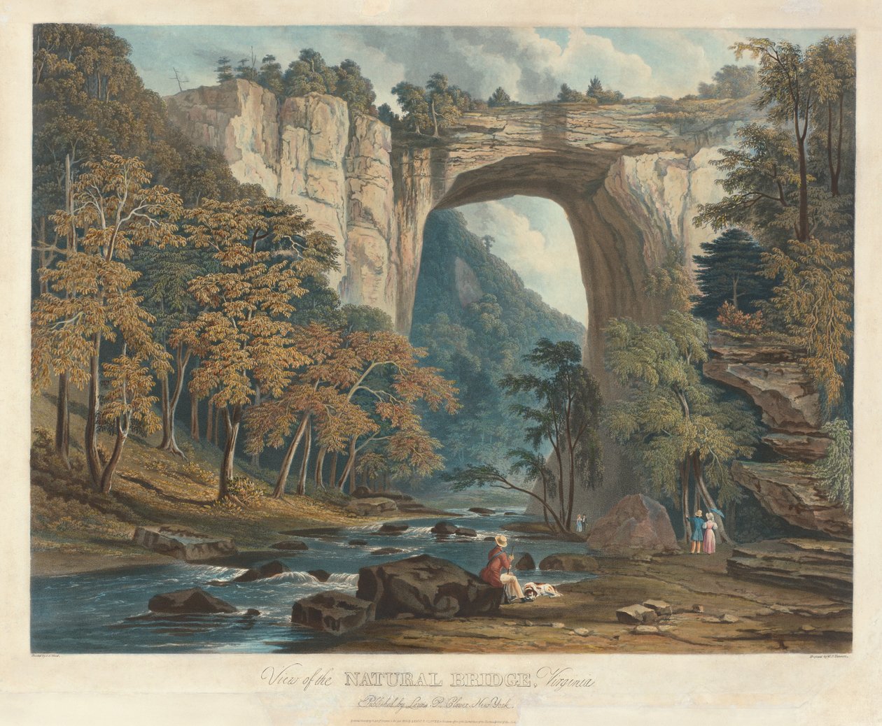 Utsikt over Natural Bridge av William James Bennett after Jacob C. Ward