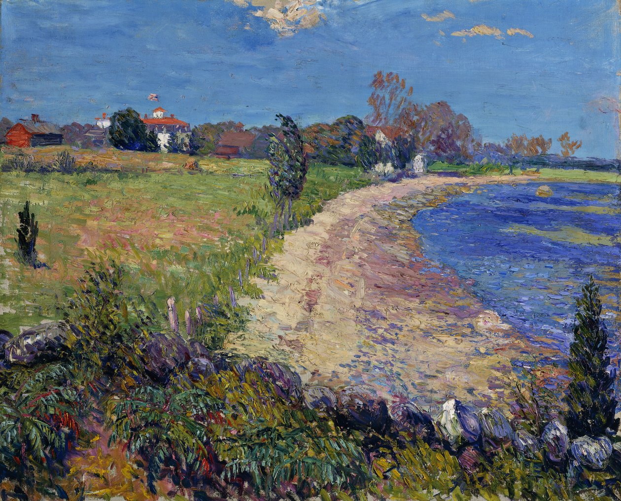 Curving Beach, New England av William James Glackens