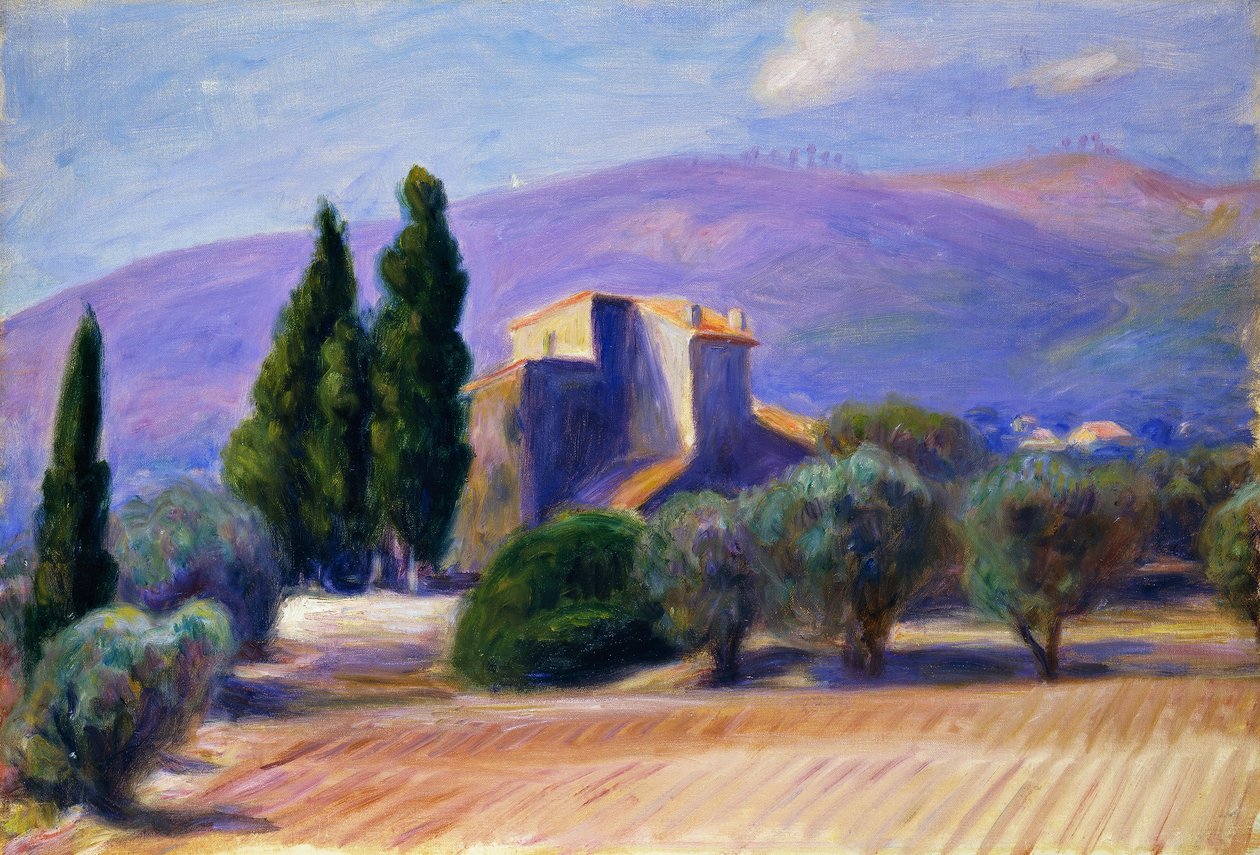 Gårdshus i Provence av William James Glackens