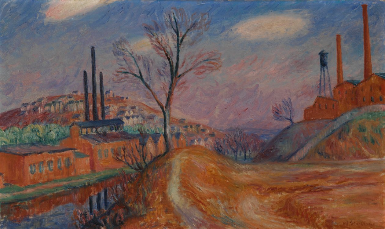 Landskap – Fabrikker av William James Glackens