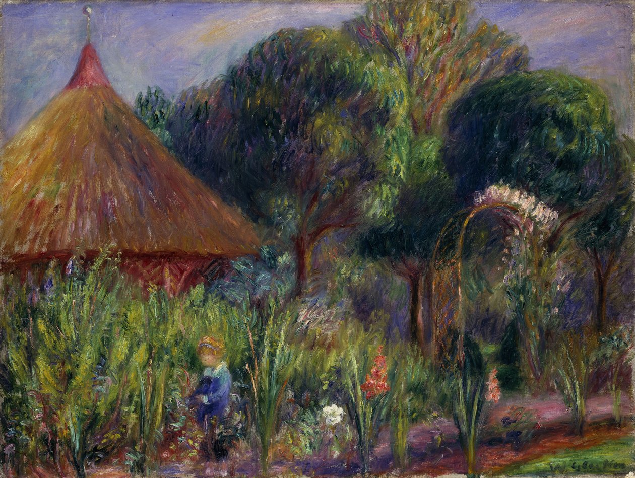 Lenna av et sommerhus, ca. 1917 (olje på lerret) av William James Glackens