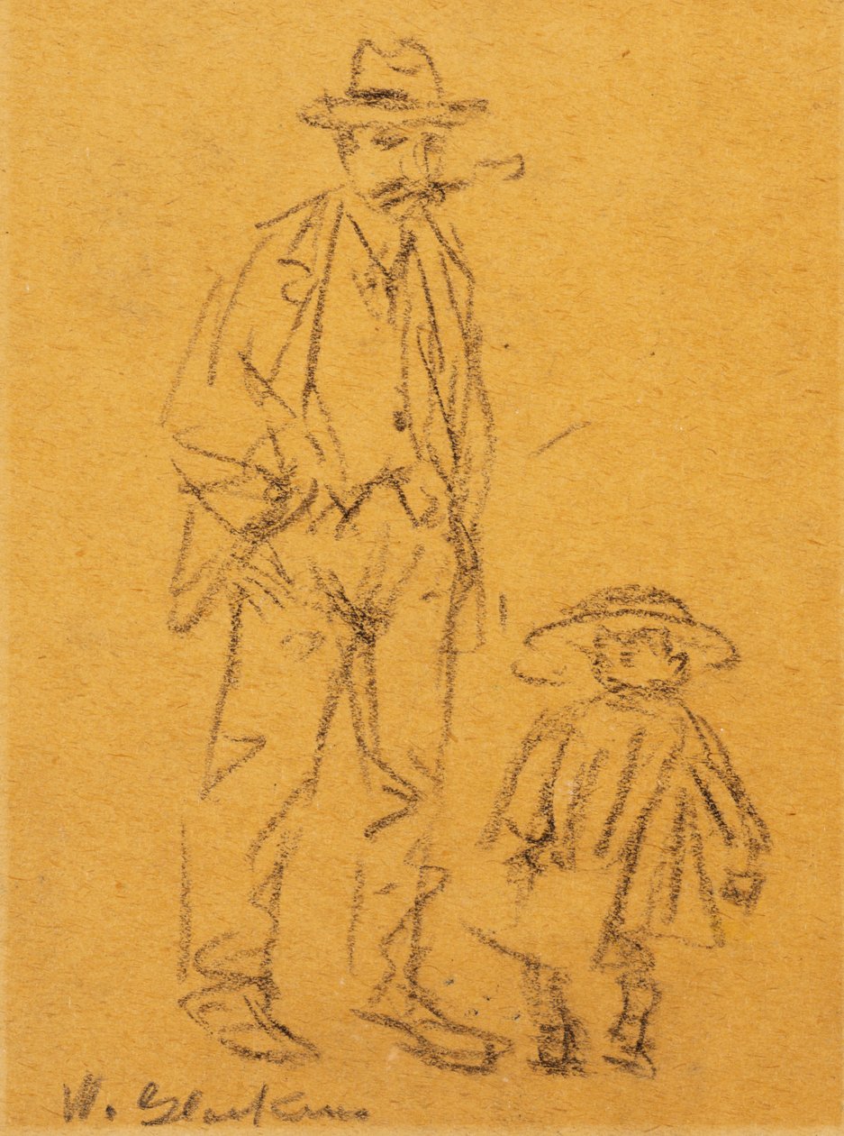 Mann med barn av William James Glackens