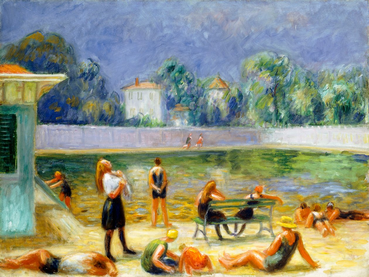 Utendørs svømmebasseng av William James Glackens