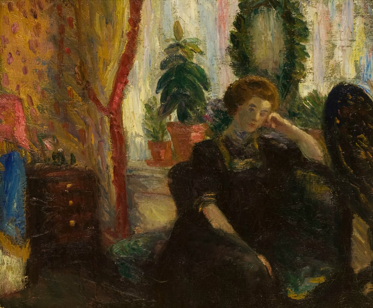Kunstnerens kone, ca. 1905. av William James Glackens