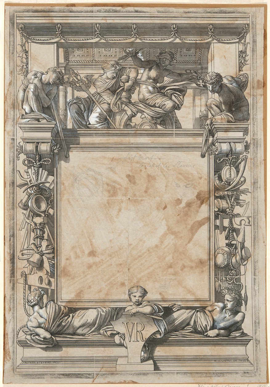 Design for Honorable Mention Award-sertifikatet fra London International Exhibition of 1862 av William James Linton