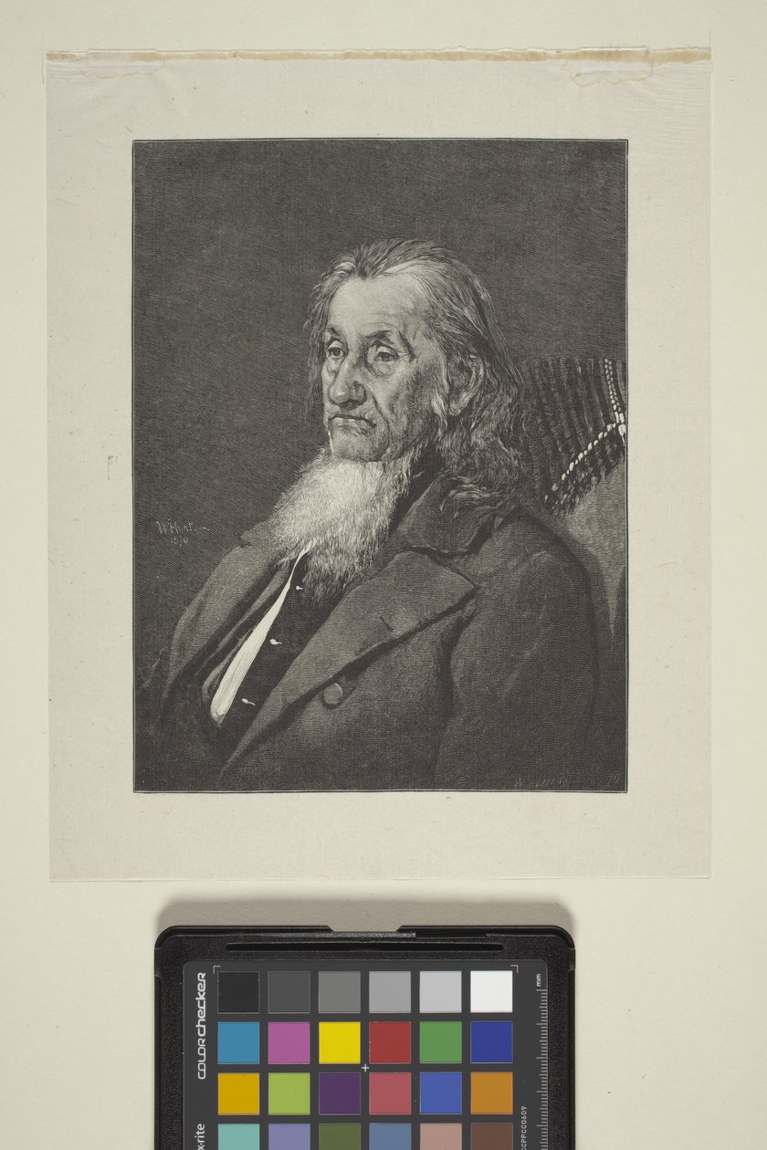 Portrett av Allan Wardner (blekk, penn, blyant) av William James Linton