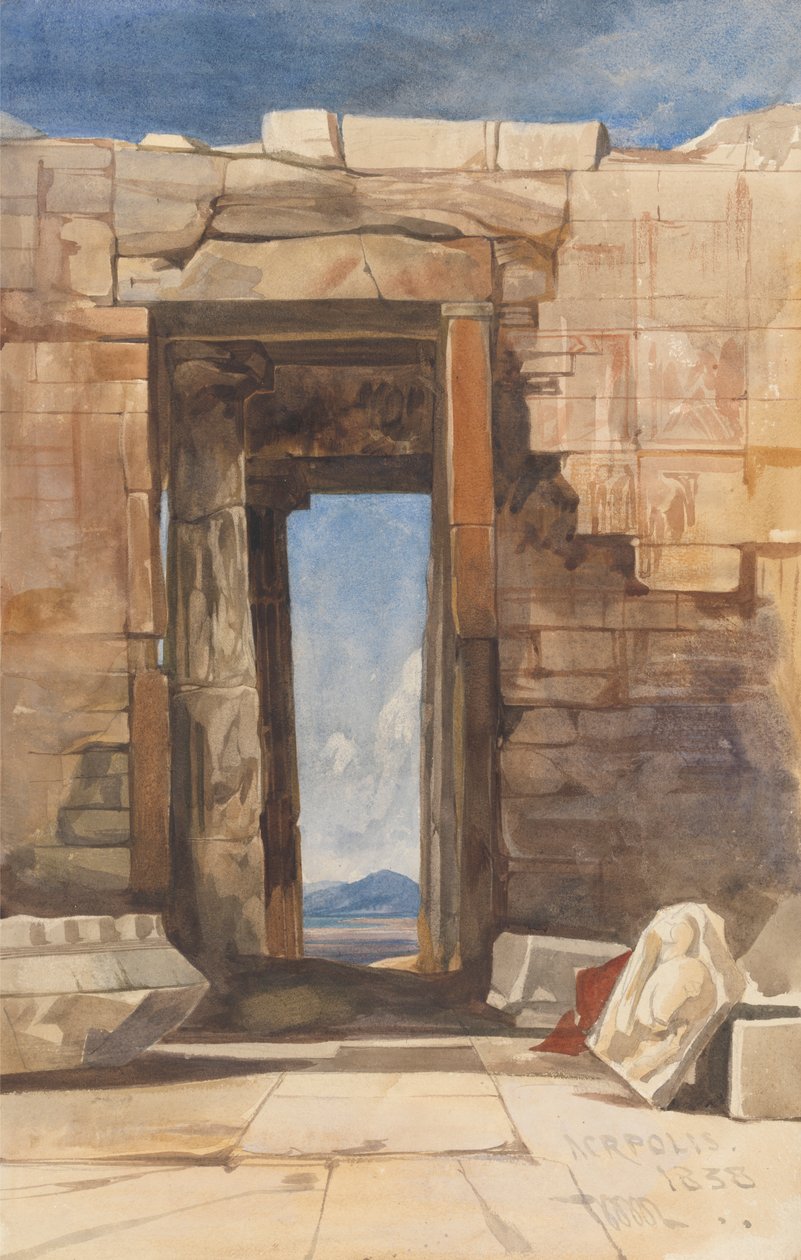 En døråpning på Akropolis, Athen av William James Muller